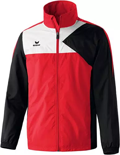 erima Kinder Jacke Premium One Regenjacke, Rot/Schwarz/Weiß