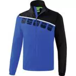 Erima Unisex 5-C Jacke mit abnehmbaren Ärmeln, new royal/schwarz/weiß