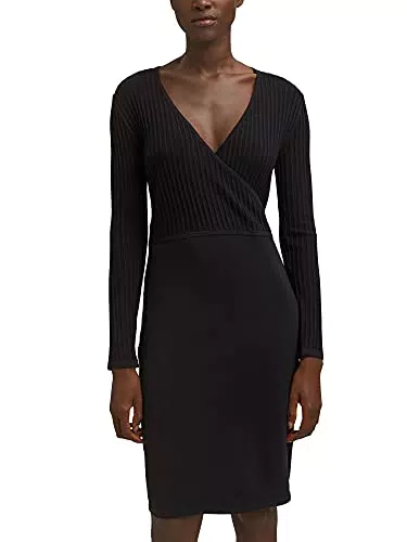 ESPRIT Collection Damen 991eo1e320 Kleid, Schwarz, S EU
