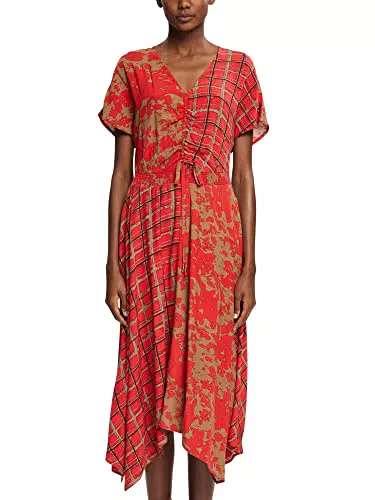 ESPRIT Collection Damen Kleid 082eo1e313, Rot, 38