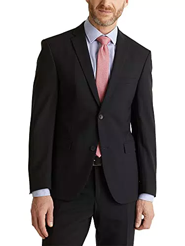 ESPRIT Collection Herren Anzugjacke 990eo2g303, Schwarz