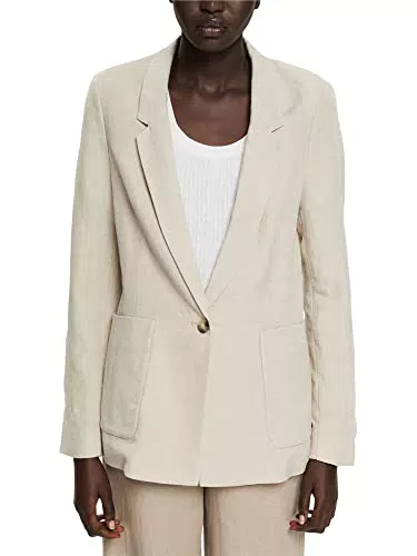 ESPRIT Damen Blazer 042ee1g313, Light Taupe, 38