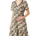 ESPRIT Maternity Damen Jurk geweven verpleegkundige korte mouwen all-over print Kleid