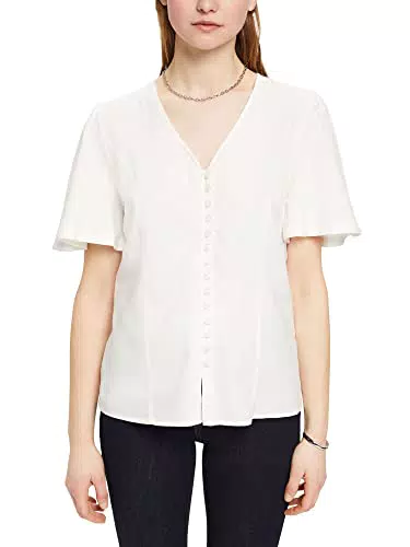 ESPRIT Taillierte Bluse mit Knöpfen