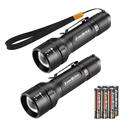 EverBrite LED Taschenlampe 2 Stück Extrem hell mit 4 Modi