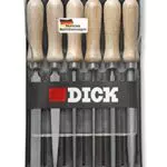 F. DICK Schlüsselfeilensatz 6tlg. 100 mm 11861020, Schwarz/Rot