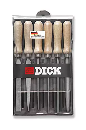 F. DICK Schlüsselfeilensatz 6tlg. 100 mm 11861020, Schwarz/Rot
