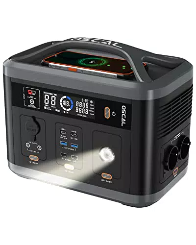 𝐁𝐥𝐚𝐜𝐤𝐯𝐢𝐞𝐰 Oscal Tragbare Powerstation 700W Solar Generatoren