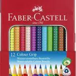 Faber-Castell 112413 - Buntstifte Colour GRIP, 12er Metalletui