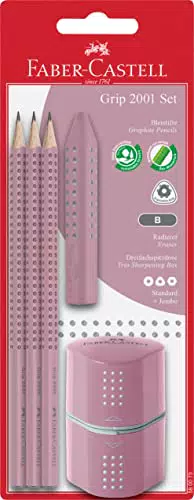 Faber-Castell 580073 - Bleistiftset Grip 2001, mit drei Bleistiften