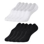 Falechay Sneaker Socken Damen Herren Füßlinge Unsichtbare 10 Paar Schwarz