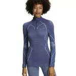 FALKE Damen Baselayer-Shirt Wool-Tech High Zip Neck W L/S SH Wolle Schnelltrocknend 1 Stück