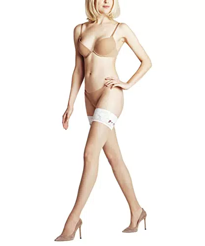 FALKE Damen Stay-Ups Wiesn, Fein 20 DEN, 1 Paar, Beige