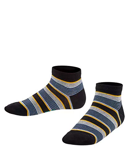 FALKE Sneaker Mixed Stripe Baumwolle Kinder schwarz weiß viele weitere Farben verstärkte Sneakersocken mit Muster atmungsaktiv dünn kurz gestreift 1 Paar