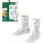 FALKE Unisex Kinder Paint Set Socken, Weiss, 31-34