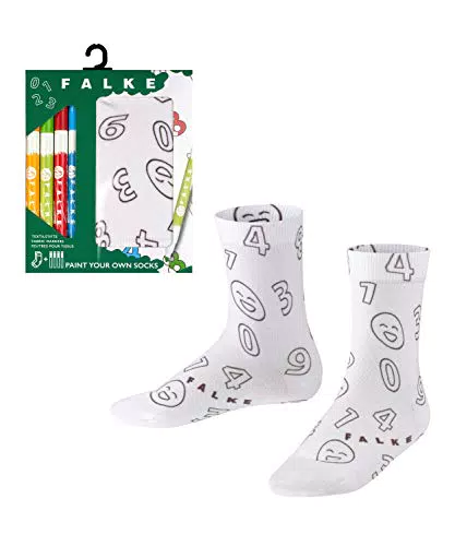 FALKE Unisex Kinder Paint Set Socken, Weiss, 31-34
