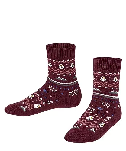 FALKE Unisex Kinder Winter Fair Isle Socken Wolle Kaschmir dick gemustert 1 Paar