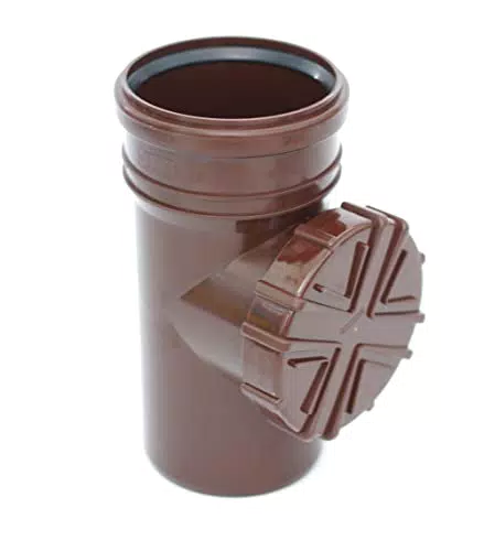 Fallrohrfilter Regenrohrfilter m. Laubfang DN100 Ø110 HT / KG- Rohre Farbe braun