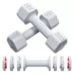 Fiar Hanteln Verstellbare Kurzhanteln 2er Set bis zu 4.5KG Kraftraining Adjustable Dumbbells Klein für Frauen Männer Heim Fitnessstudi