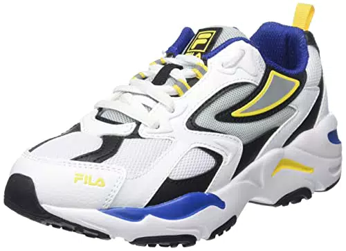 FILA CR-CW02 RAY Tracer Kids Sneaker, White-Lapis Blue