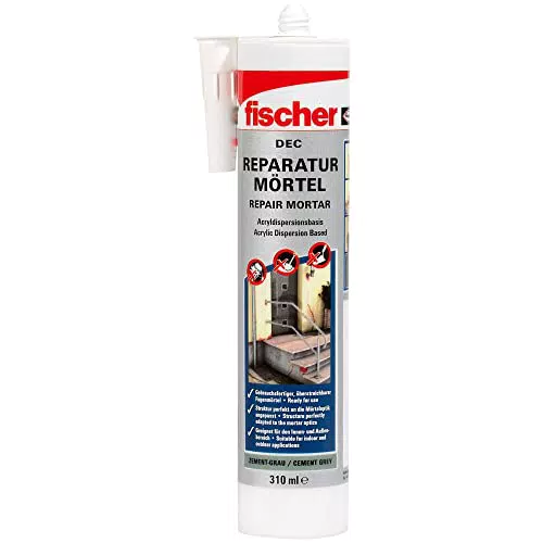 fischer DEC Reparaturmörtel, geruchsarmer Mörtel, witterungsbeständige Dichtmasse für Innen- & Außenbereich