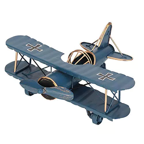 Flugzeugmodell Doppeldecker Flugzeug Flugzeugmodelle Mini Metall dekorative Flugzeugmodell Dekoration für Home Office Bar Cafe