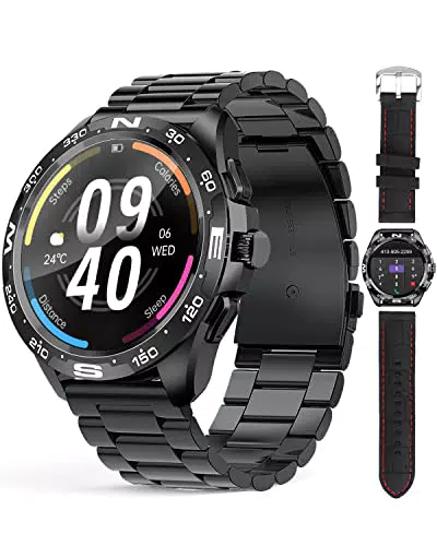 FMK Smart Watch Fitness Full Touch Screen Trackers for Men