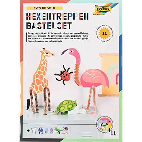 folia 21901 - Bastelset Hexentreppen-Tiere, Set für 11 Figuren