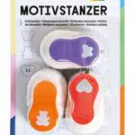 folia 7019 - Motivstanzer, Motivlocher, 3er Set, Herz