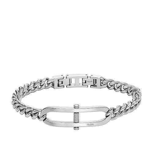 Fossil Armband für Männer Heritage, D-Link Edelstahlkettenarmband