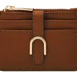 Fossil Brieftasche für Damen Vada Öko-Leder-Kartenetui mit Reißverschluss