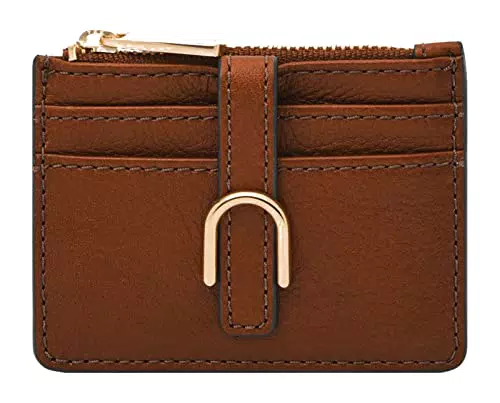Fossil Brieftasche für Damen Vada Öko-Leder-Kartenetui mit Reißverschluss