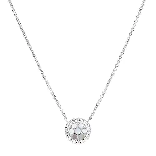 Fossil Halskette Für Frauen Sterling Silber, Länge: 40Cm + 2.54Cm + 2.54Cm Silber Sterling Silber Halskette