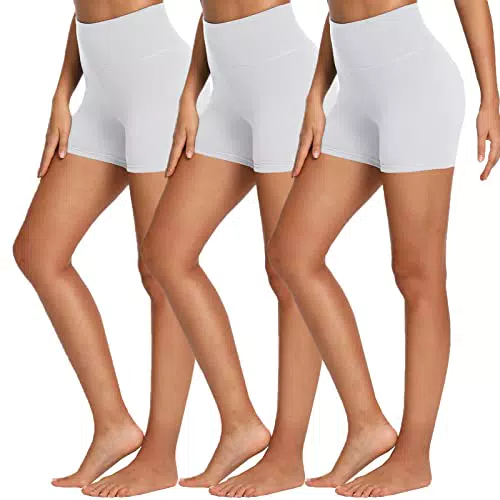 FOTOCITI 3er Pack Radlerhose Damen Kurz Shorts Damen High Waist Kurze Sporthose Damen Hotpants Boxershorts für Gym Yoga Sport