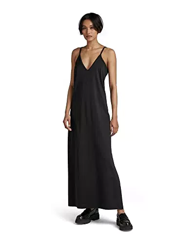 G-STAR RAW Damen Slip Kleid Loose, Schwarz, M