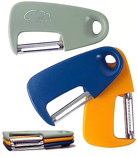 Gemüseschäler Set, Camping Küchenhelfer Stapelbarer Schäler für die Campingzubehör