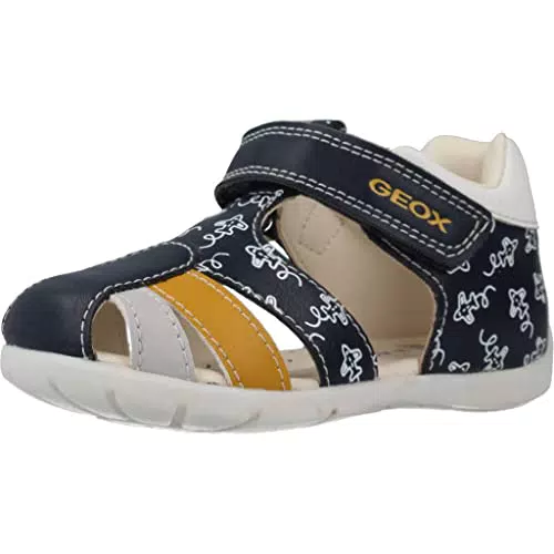 Geox B ELTHAN Boy Sandal,NAVY/OCHRE