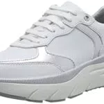 Geox D DIAMANTA Sneaker, White/Silver