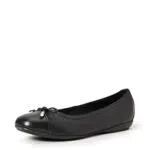 Geox Damen D Annytah D Geschlossene Ballerinas, Schwarz