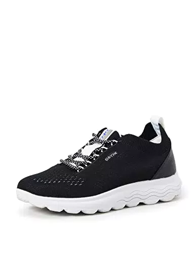 Geox Damen D Spherica Sneakers,Schwarz