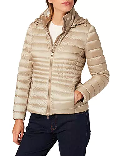 Geox Damen W Jaysen W1425BT2562 Down Coat, PEPPER BEIGE/POMEGRA