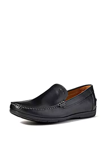 Geox Herren U Siron A Mokassin, Schwarz