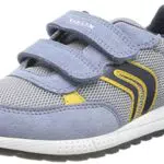 Geox J ALBEN Boy Sneaker, LT Grey/Yellow