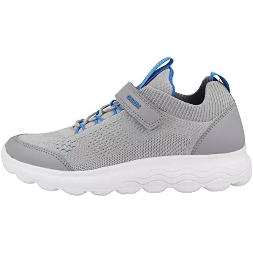 Geox J SPHERICA Boy Sneaker, Grey/LT Blue