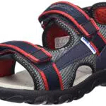 Geox JR Strada Sandal, Navy/RED