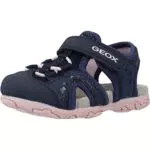 Geox Jungen Mädchen B FLAFFEE Gir Sandal, Navy