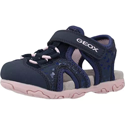 Geox Jungen Mädchen B FLAFFEE Gir Sandal, Navy