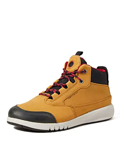 Geox Junior Boy J AERANTER BOY ABX A BOOT LT BROWN/DK RED_