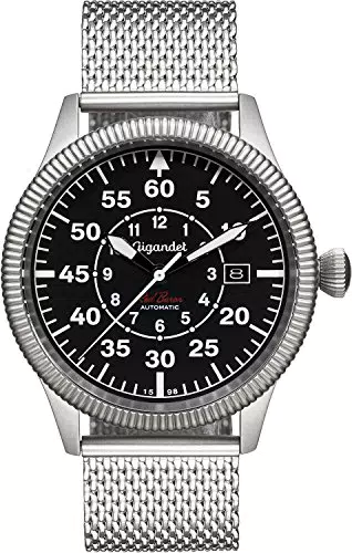 Gigandet Herren-Automatikuhr Analog mit Metallarmband Red Baron G8-009