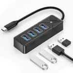GiGimundo USB C Hub，4 Port USB Hub 3.0 für Laptop